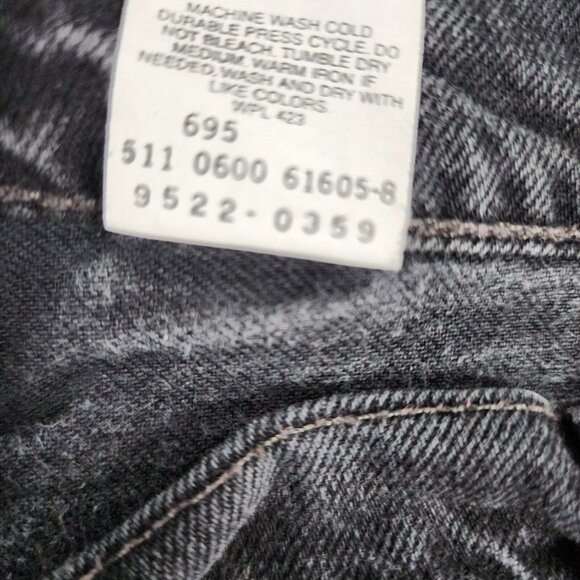 Levis 550 Jeans Womens 20M Black Relaxed Fit Tapered Leg Vintage 2000s Denim USA - Picture 10 of 10